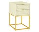 Mesa de Cabeceira Bonn Frapê e Dourado, Cru | WestwingNow