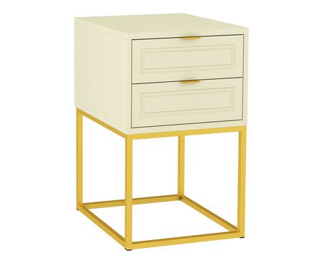 Mesa de Cabeceira Bonn Frapê e Dourado | Westwing