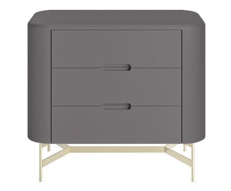 Mesa de Cabeceira Greyz Cinza e Champanhe | Westwing