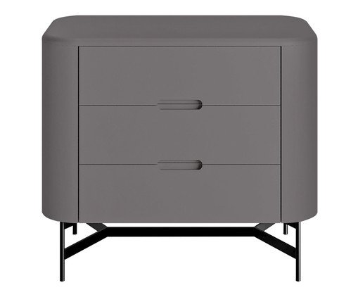 Mesa de Cabeceira Greyz Cinza e Preto, Preto | WestwingNow