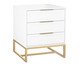 Mesa de Cabeceira Asine Branco e Champanhe, Branco | WestwingNow