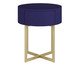 Mesa de Cabeceira Redonda Pecci Azul e Dourado, Azul | WestwingNow