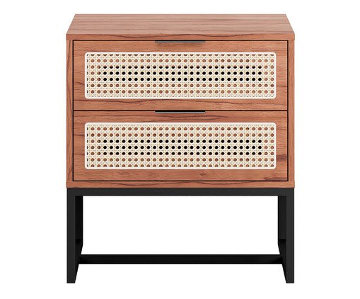 Mesa de Cabeceira Alzey Castanho e Preto, Marrom | WestwingNow