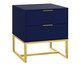 Mesa de Cabeceira Itzzon Azul e Dourado, Azul | WestwingNow