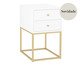 Mesa de Cabeceira Bonn Branco e Champanhe, Branco | WestwingNow