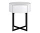 Mesa de Cabeceira Redonda Pecci Branco e Preto, Branco | WestwingNow
