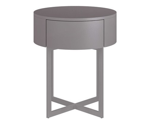 Mesa de Cabeceira Redonda Pecci Cinza, Cinza | WestwingNow