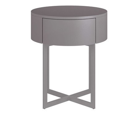 Mesa de Cabeceira Redonda Pecci Cinza | Westwing