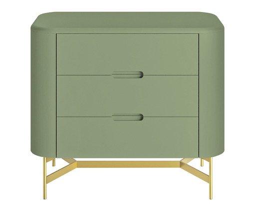 Mesa de Cabeceira Greyz Verde Caruá e Dourado, Verde | WestwingNow