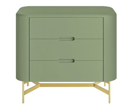 Mesa de Cabeceira Greyz Verde Caruá e Dourado | Westwing