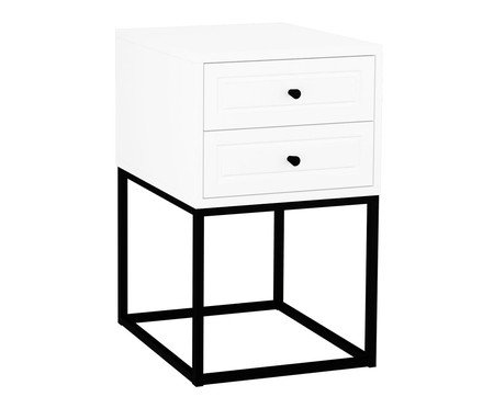 Mesa de Cabeceira Bonn Branco e Preto | Westwing