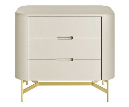 Mesa de Cabeceira Greyz Frapê e Dourado, Cru | WestwingNow