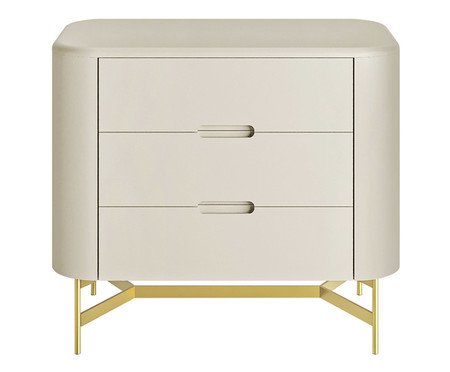 Mesa de Cabeceira Greyz Frapê e Dourado | Westwing