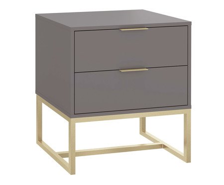 Mesa de Cabeceira Itzzon Cinza e Champanhe | Westwing