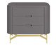 Mesa de Cabeceira Greyz Cinza e Dourado, Cinza | WestwingNow