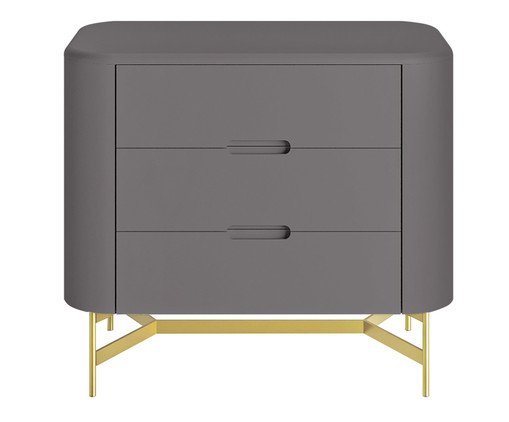 Mesa de Cabeceira Greyz Cinza e Dourado, Cinza | WestwingNow