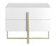 Mesa de Cabeceira Auri Branco e Champanhe, Branco | WestwingNow