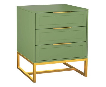Mesa de Cabeceira Asine Verde Caruá e Dourado | Westwing