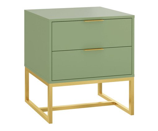 Mesa de Cabeceira Itzzon Verde Caruá e Dourado, Verde | WestwingNow