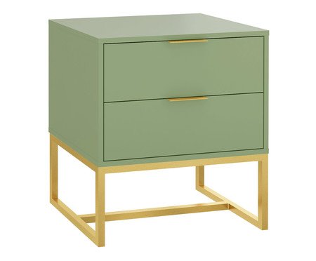 Mesa de Cabeceira Itzzon Verde Caruá e Dourado | Westwing