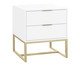 Mesa de Cabeceira Itzzon Branco e Champanhe, Branco | WestwingNow