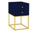 Mesa de Cabeceira Bonn Azul e Dourado, Azul | WestwingNow