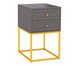 Mesa de Cabeceira Bonn Cinza e Dourado, cinza | WestwingNow