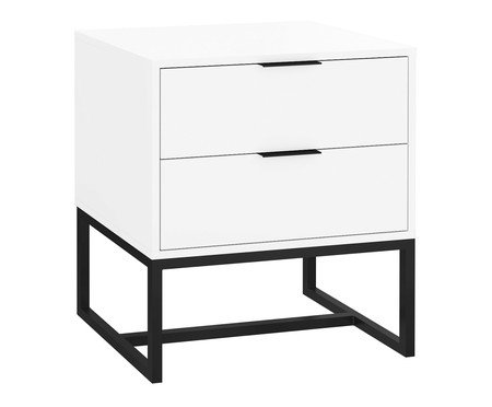 Mesa de Cabeceira Itzzon Branco e Preto | Westwing