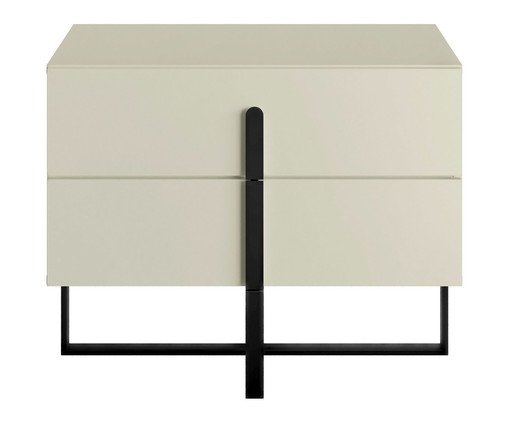 Mesa de Cabeceira Auri Frapê e Preto, Cru | WestwingNow