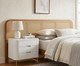 Mesa de Cabeceira Greyz Branco e Dourado, Branco | WestwingNow