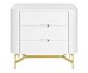 Mesa de Cabeceira Greyz Branco e Dourado, Branco | WestwingNow