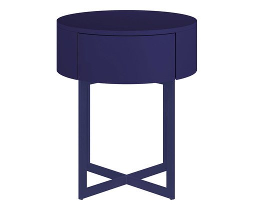Mesa de Cabeceira Redonda Pecci Azul, Azul | WestwingNow