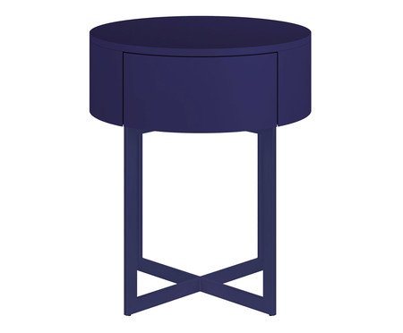Mesa de Cabeceira Redonda Pecci Azul | Westwing