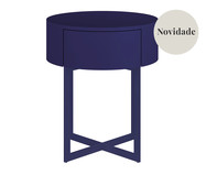 Mesa de Cabeceira Redonda Pecci Azul | WestwingNow