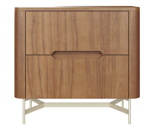 Mesa de Cabeceira Greyz Castanho e Champanhe, Marrom | WestwingNow