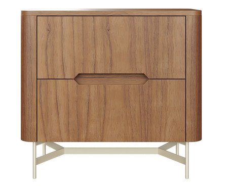Mesa de Cabeceira Greyz Castanho e Champanhe | Westwing