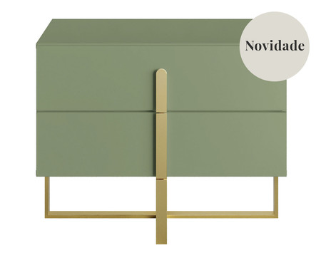 Mesa de Cabeceira Auri Verde Caruá e Dourado | Westwing