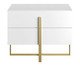 Mesa de Cabeceira Auri Branco e Dourado, Branco | WestwingNow