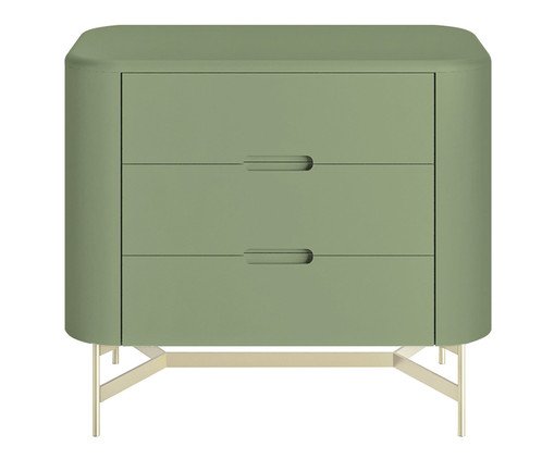 Mesa de Cabeceira Greyz Verde Caruá e Champanhe, Verde | WestwingNow