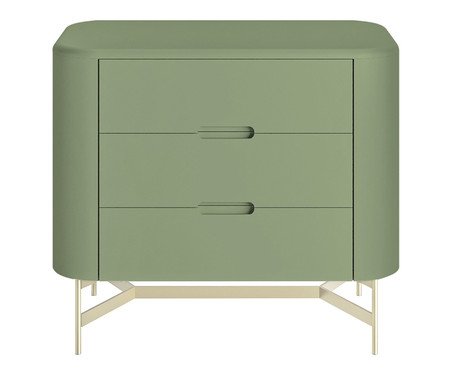 Mesa de Cabeceira Greyz Verde Caruá e Champanhe | Westwing