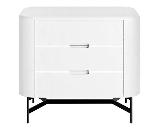 Mesa de Cabeceira Greyz Branco e Preto, Branco | WestwingNow