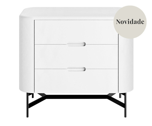 Mesa de Cabeceira Greyz Branco e Preto, Branco | WestwingNow