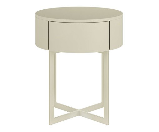 Mesa de Cabeceira Redonda Pecci Frapê, Cru | WestwingNow