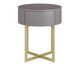 Mesa de Cabeceira Redonda Pecci Cinza e Dourado, Cinza | WestwingNow