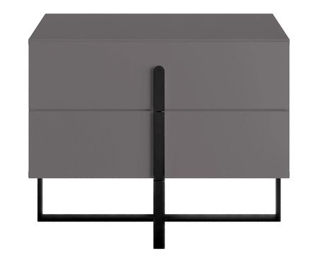Mesa de Cabeceira Auri Cinza e Preto | Westwing