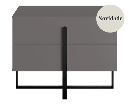 Mesa de Cabeceira Auri Cinza e Preto | Westwing