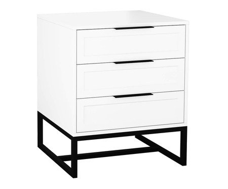 Mesa de Cabeceira Asine Branco e Preto | Westwing