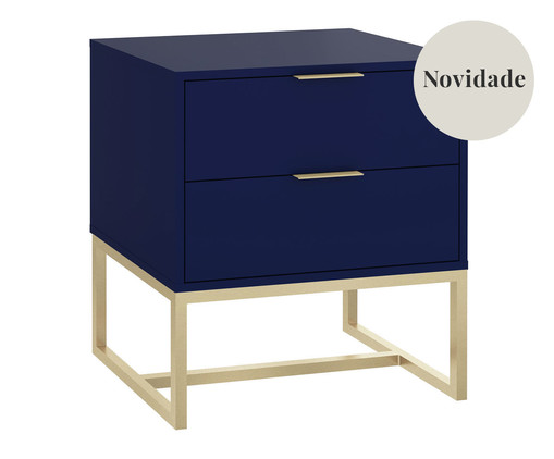 Mesa de Cabeceira Itzzon Azul e Champanhe, Azul | WestwingNow