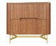 Mesa de Cabeceira Greyz Castanho e Dourado, Marrom | WestwingNow