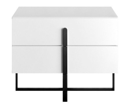 Mesa de Cabeceira Auri Branco e Preto | Westwing